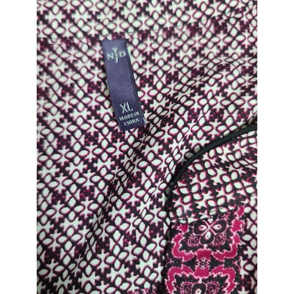 NYDJ Boho purple long-sleeved Size XL Hippie Office Work Career church Flowy - Picture 5 of 6